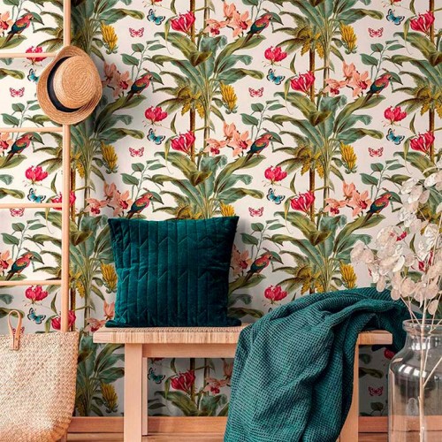 Rollo Papel Pintado Tropical Wallls Referencia  265-1012.