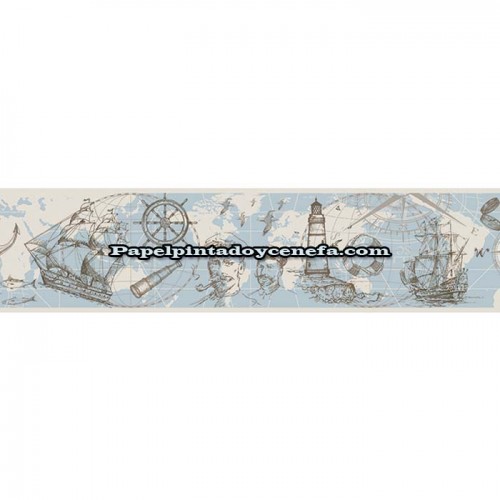 Rollo Cenefa Papel Pintado CENEFAS FDC 2026 Referencia  C-CEV017.