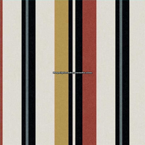 Rollo Papel Pintado NANTUCKET STRIPES REVISITED Referencia  SR20501.