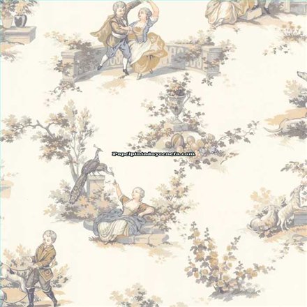 Rollo Papel Pintado LES BELLES TOILES DE JOUY 2 Referencia  BTJD201731919.