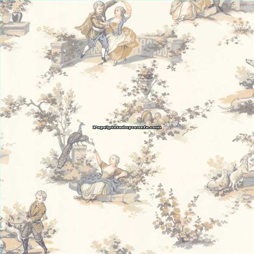 Rollo Papel Pintado LES BELLES TOILES DE JOUY 2 Referencia  BTJD201731919.