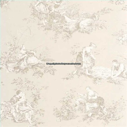Rollo Papel Pintado LES BELLES TOILES DE JOUY 2 Referencia  BTJD87911212.