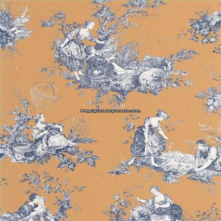 Rollo Papel Pintado LES BELLES TOILES DE JOUY 2 Referencia  BTJD87912606.