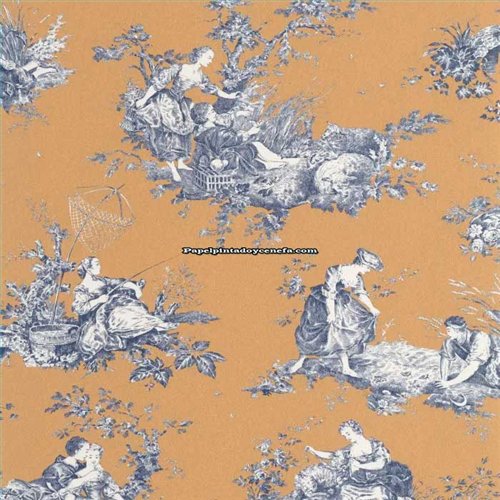 Rollo Papel Pintado LES BELLES TOILES DE JOUY 2 Referencia  BTJD87912606.