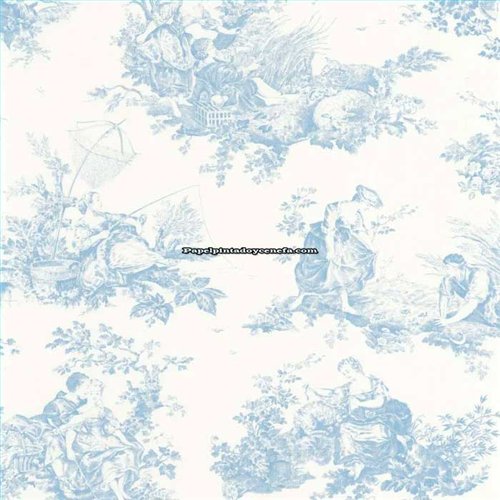 Rollo Papel Pintado LES BELLES TOILES DE JOUY 2 Referencia  BTJD87916217.