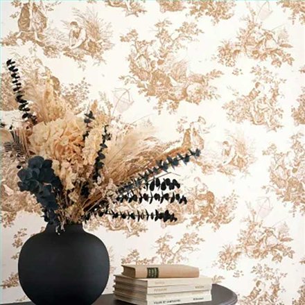 Rollo Papel Pintado LES BELLES TOILES DE JOUY 2 Referencia  BTJD87911318.