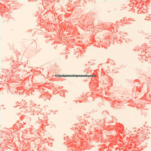 Rollo Papel Pintado LES BELLES TOILES DE JOUY 2 Referencia  BTJD87918201.