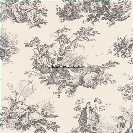 Rollo Papel Pintado LES BELLES TOILES DE JOUY 2 Referencia  BTJD87919612.