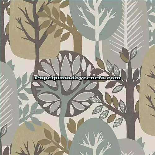 Ref.28281 papel pintado antibes iberostil arboles moderno tejido no tejido lavable