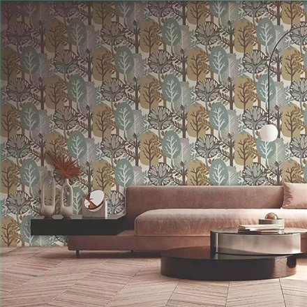 Ref.28281 papel pintado antibes iberostil arboles moderno tejido no tejido lavable