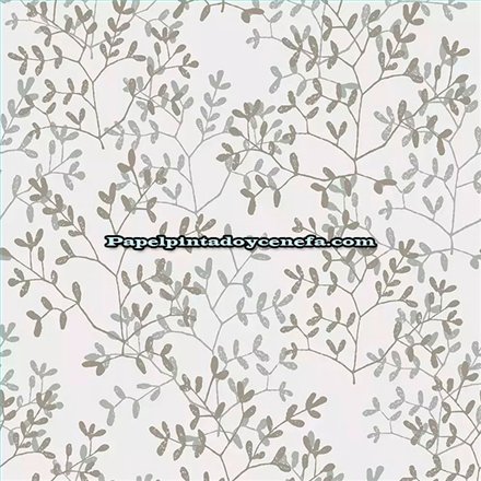 Ref.28250 papel pintado antibes iberostil ramas moderno tejido no tejido lavable