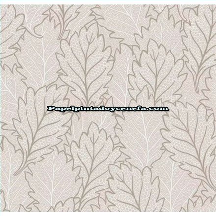 Ref.28260 papel pintado antibes iberostil hojas moderno tejido no tejido lavable