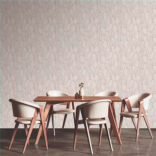Ref.28260 papel pintado antibes iberostil hojas moderno tejido no tejido lavable