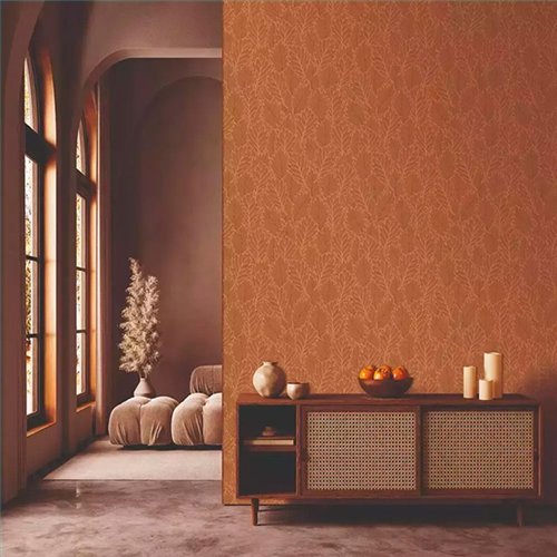 Ref.28262 papel pintado antibes iberostil hojas moderno tejido no tejido lavable