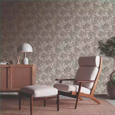 Ref.28252 papel pintado antibes iberostil ramas moderno tejido no tejido lavable