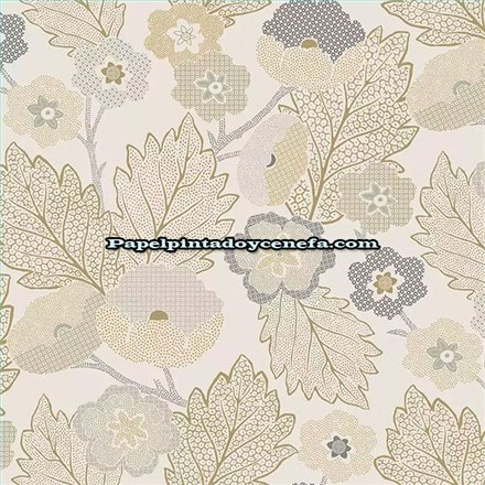 Ref.28270 papel pintado antibes iberostil flores moderno tejido no tejido lavable