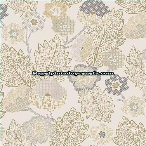 Ref.28270 papel pintado antibes iberostil flores moderno tejido no tejido lavable