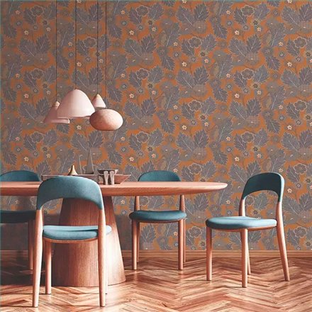 Ref.28272 papel pintado antibes iberostil flores moderno tejido no tejido lavable