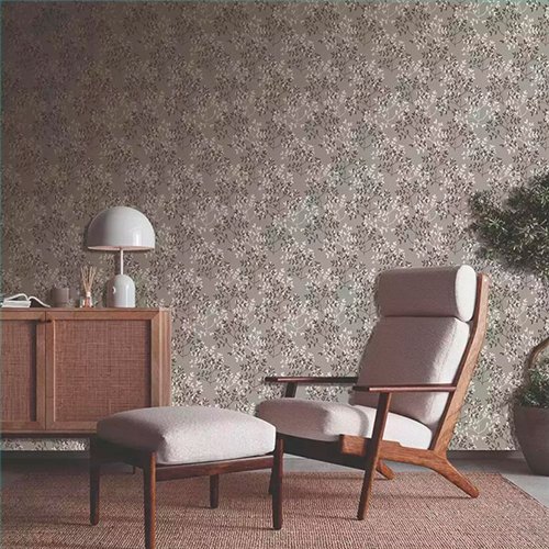 Ref.28252 papel pintado antibes iberostil ramas moderno tejido no tejido lavable