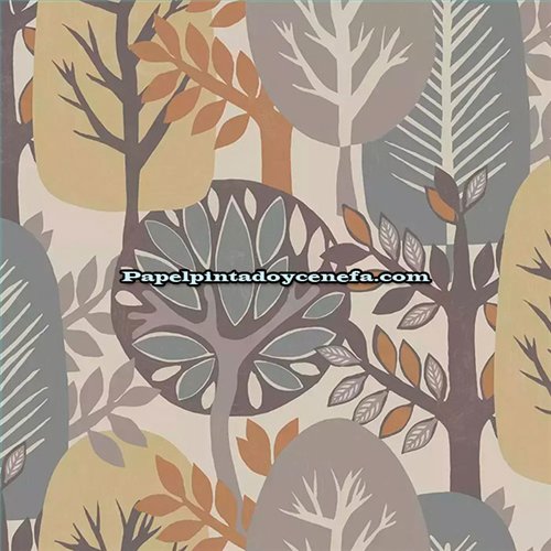 Ref.28282 papel pintado antibes iberostil arboles moderno tejido no tejido lavable