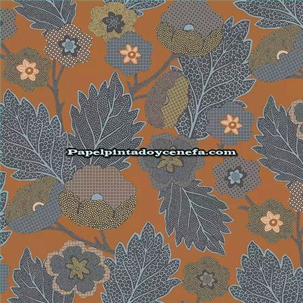 Ref.28272 papel pintado antibes iberostil flores moderno tejido no tejido lavable