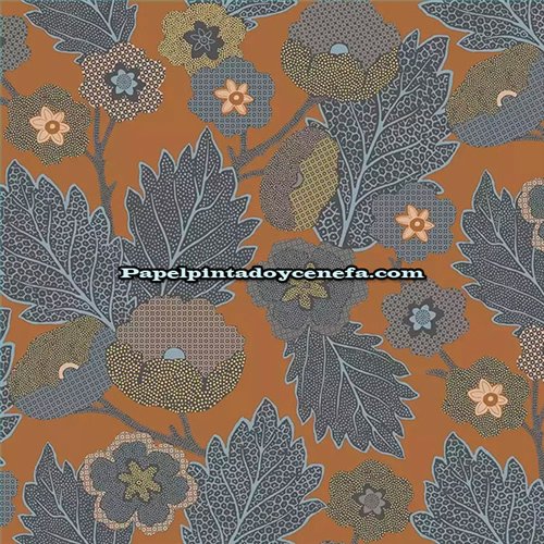 Ref.28272 papel pintado antibes iberostil flores moderno tejido no tejido lavable