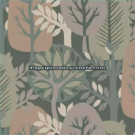 Ref.28283 papel pintado antibes iberostil arboles moderno tejido no tejido lavable
