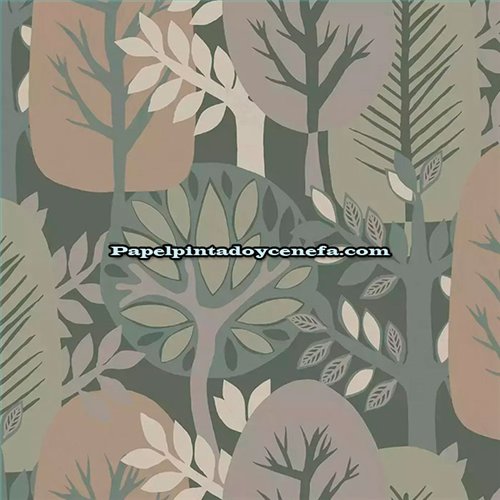 Ref.28283 papel pintado antibes iberostil arboles moderno tejido no tejido lavable