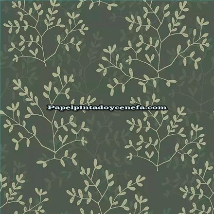 Ref.28253 papel pintado antibes iberostil ramas moderno tejido no tejido lavable