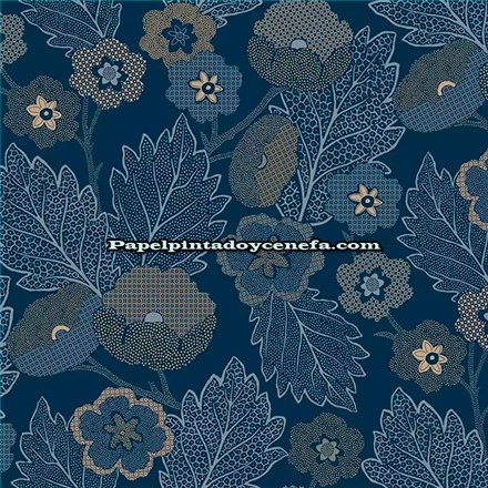 Ref.28273 papel pintado antibes iberostil flores moderno tejido no tejido lavable