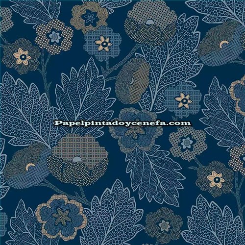 Ref.28273 papel pintado antibes iberostil flores moderno tejido no tejido lavable
