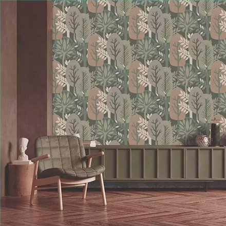 Ref.28283 papel pintado antibes iberostil arboles moderno tejido no tejido lavable