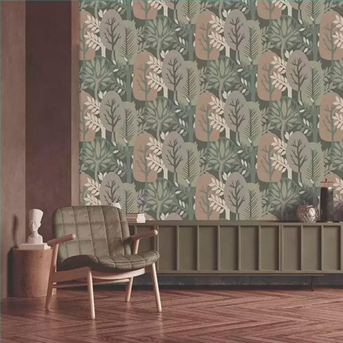 Ref.28283 papel pintado antibes iberostil arboles moderno tejido no tejido lavable