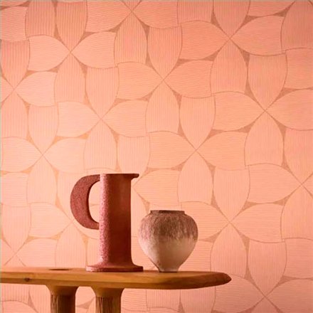 Ref.78130406 ambiente con striato texturas mosaico pétalos Marrón sobre fondo Beige