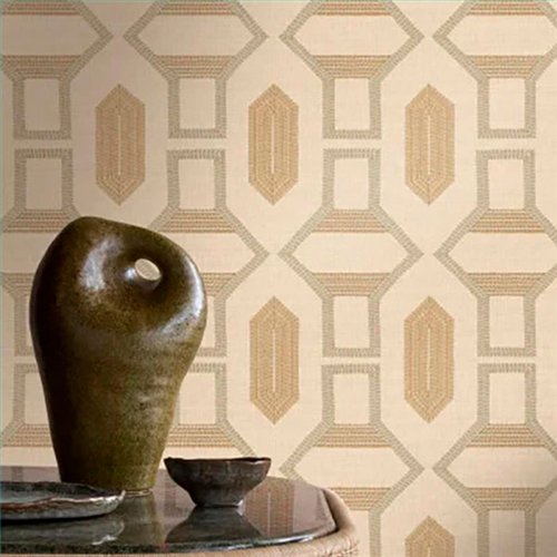 Ref.78190508 foto de ambiente mosaico art déco racines fondo Beige con Verde y Ocre
