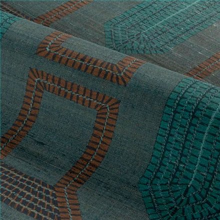 Ref.78190814 ambiente real de mosaico art déco racines, sobre fondo Verde en tonos Marrón