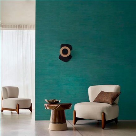 Ref.78213262 ambiente con racines rafia Beige sobre fondo Verde