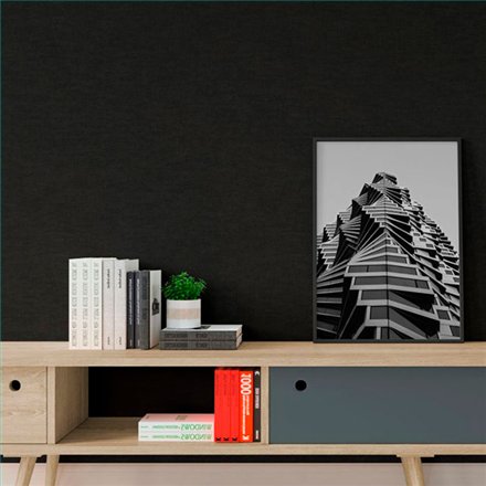 Ref.3739 papel pintado living textures textura rugosa en Negro sobre Marrón