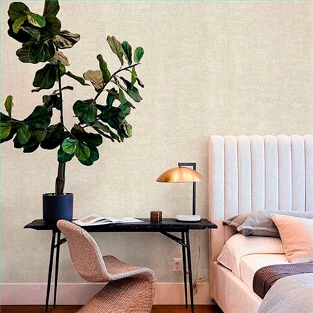 Ref.21165 habitación con liso texturizado silva essence, fondo Topo, motivo liso texturizado