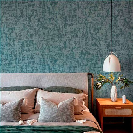 Ref.21109 estancia decorada con liso texturizado acabado Azul, silva essence