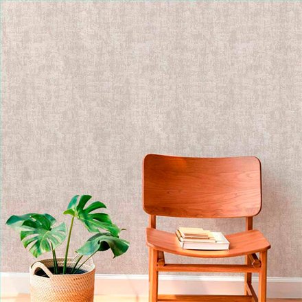 Ref.21111 estancia decorada con liso texturizado Beige y fondo Topo, silva essence