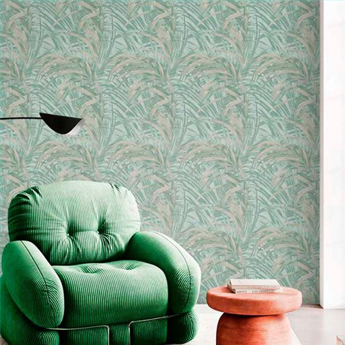 Ref.21139 foto de ambiente hojas eucalipto silva essence fondo Verde con Topo