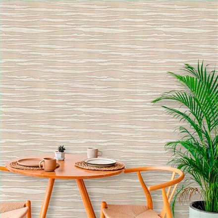 Ref.21126 ambiente con silva essence rayas Beige sobre fondo Topo