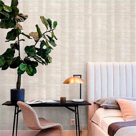Ref.13325 papel pintado tahiti rayas Beige con fondo Topo
