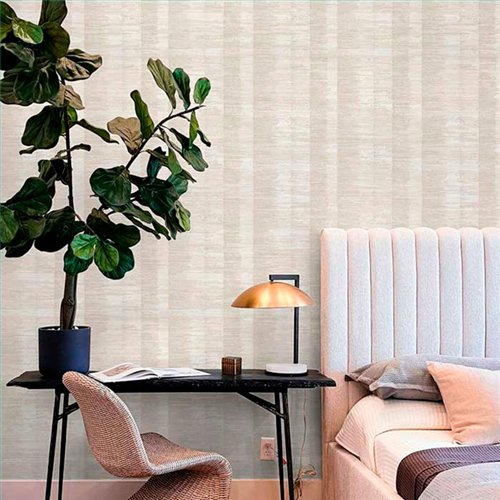 Ref.13325 papel pintado tahiti rayas Beige con fondo Topo