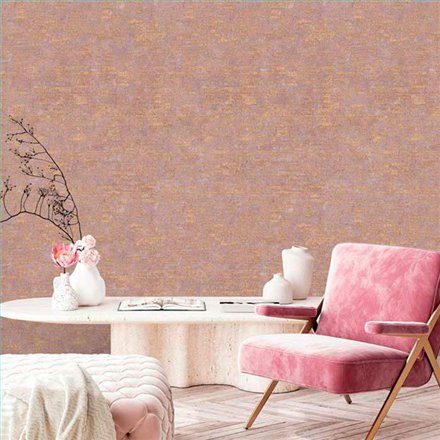 Ref.13367 papel pintado tahiti textura sobre fondo Ocre en tonos Topo y Dorado
