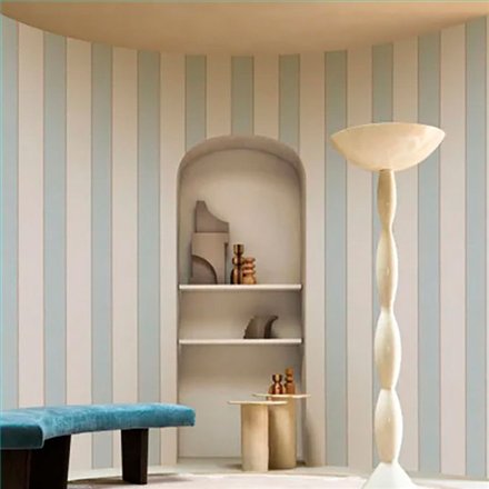 Ref.A76851630 ambiente con edition rayures liso Beige sobre fondo Topo