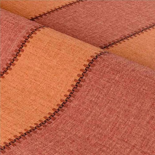 Ref.78093058 ambiente con edition rayures rayas Granate y Marrón sobre fondo Naranja