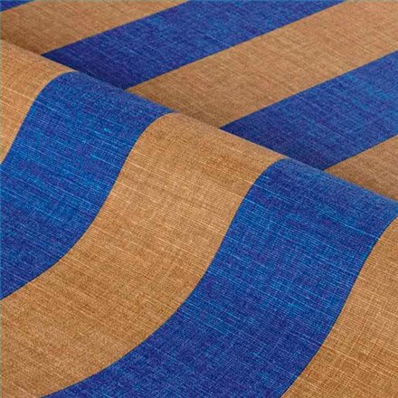 Ref.78060814 ambiente real de rayas edition rayures, sobre fondo Azul en tonos Marrón