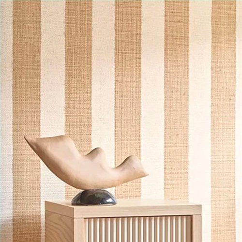 Ref.78124894 ambiente con edition rayures rayas Blanco Roto sobre fondo Marrón